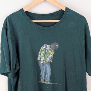 Biggie Smalls Big Floppa Golf Graphic Tee Coogi Sweater Rap Tee Green XL RARE